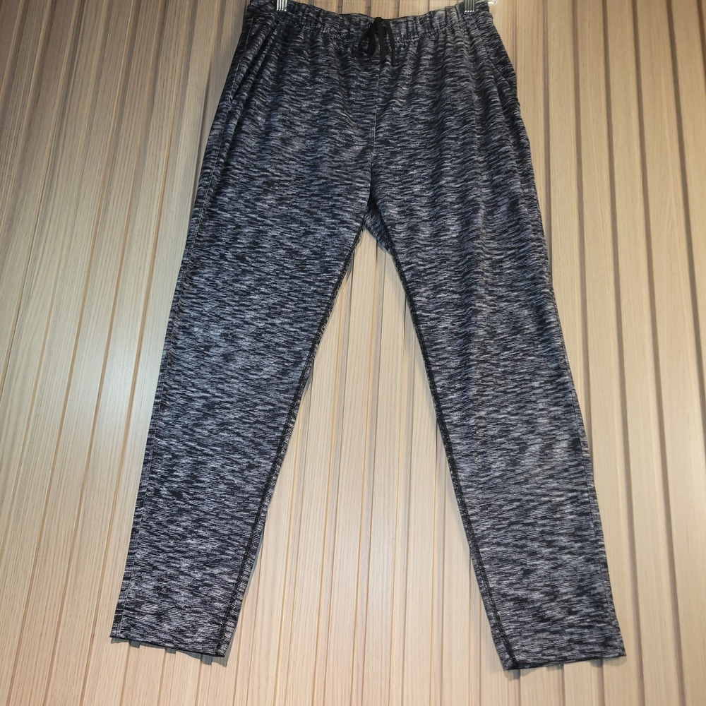 Lululemon Joggers Womens 6 Black White Space Dye Excellent Tapered Activewear
